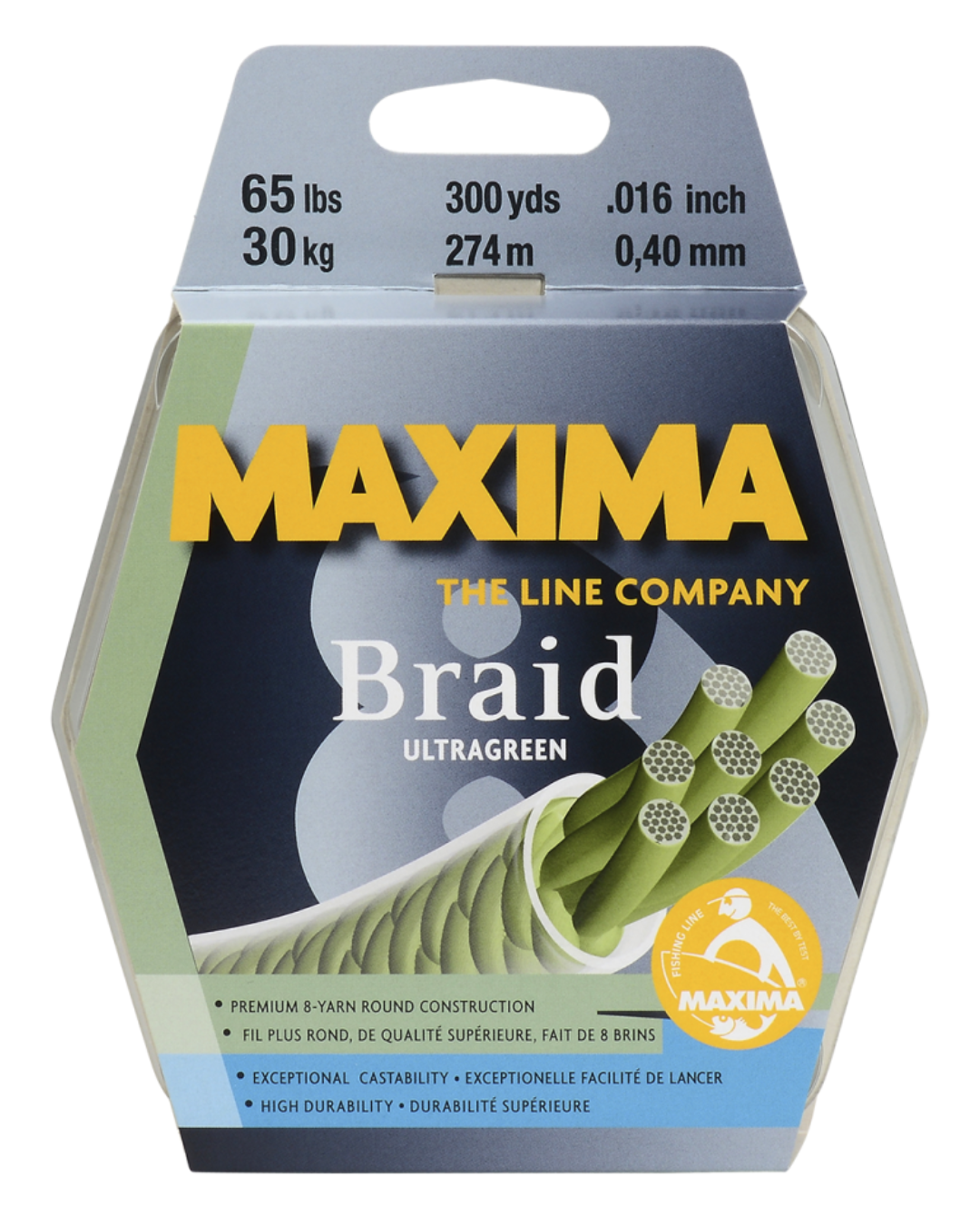 Línea de Pesca- Máxima Braid  Ultra Green y HV.