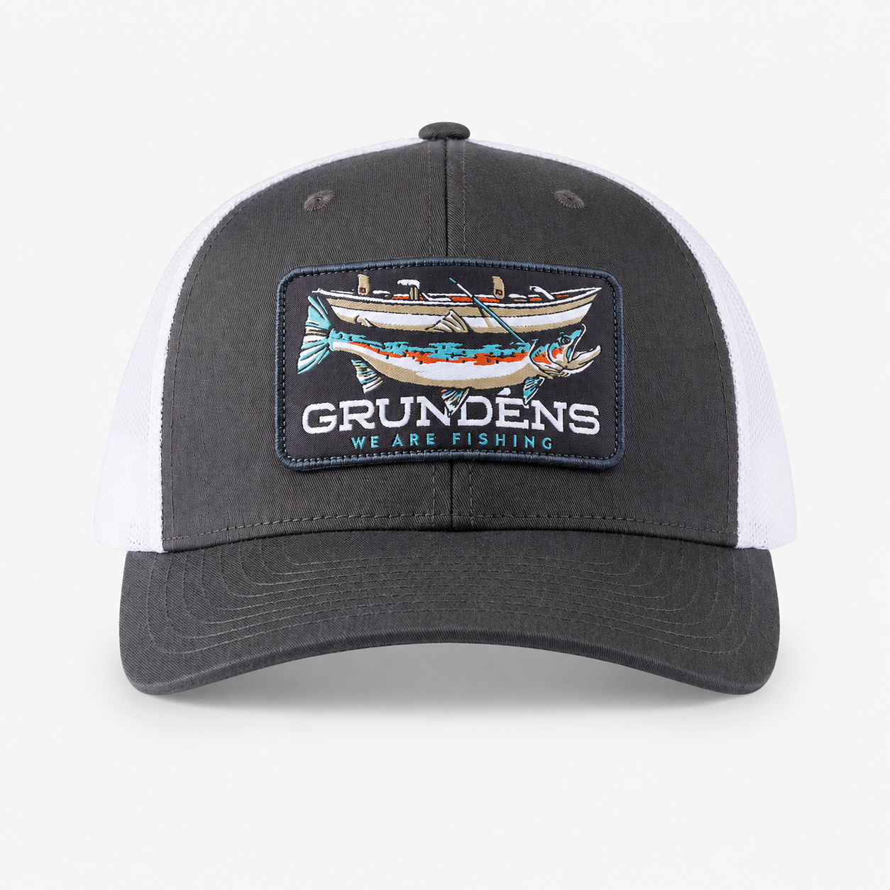 Grundéns Drift Boat Trucker, Carbón/Blanco, Talla única