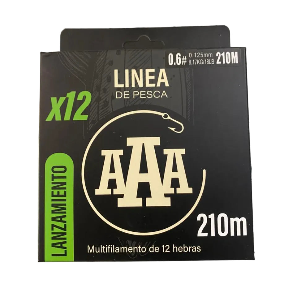 LINEA MULTIFILAMENTO LANZAMIENTO  0.125 / VERDE - AAA