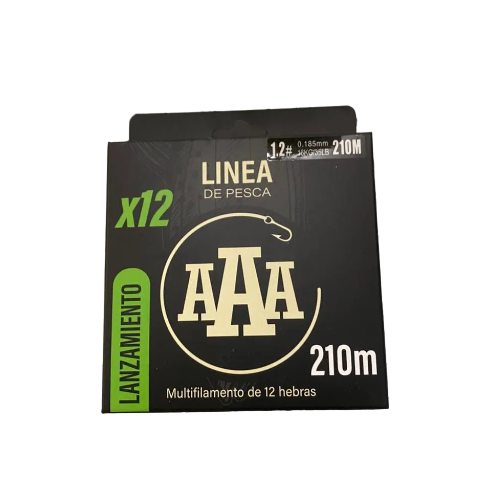 LINEA MULTIFILAMENTO LANZAMIENTO - 0.185 /  VERDE - AAA