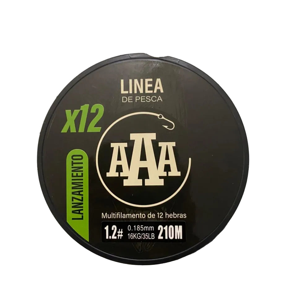 LINEA MULTIFILAMENTO LANZAMIENTO - 0.185 /  VERDE - AAA