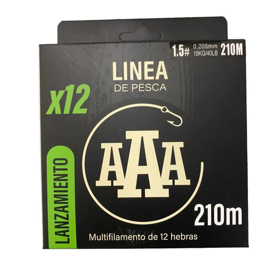 LINEA MULTIFILAMENTO LANZAMIENTO -  0.205 / VERDE-AAA