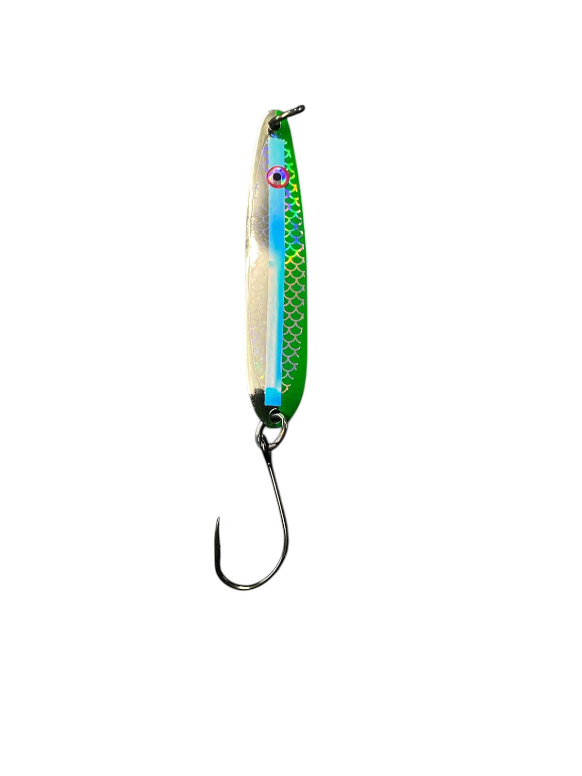 Cuchara Trolling Gibbs Skinny-  Glow back green herrin aid (Nueva)