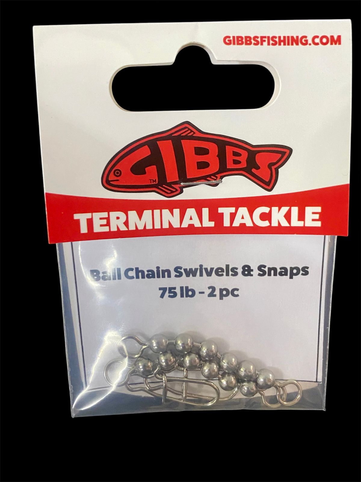 Destorcedor Gibbs Trolling Bchain Swivels & Snaps (75 Lbs, 2 Piezas)